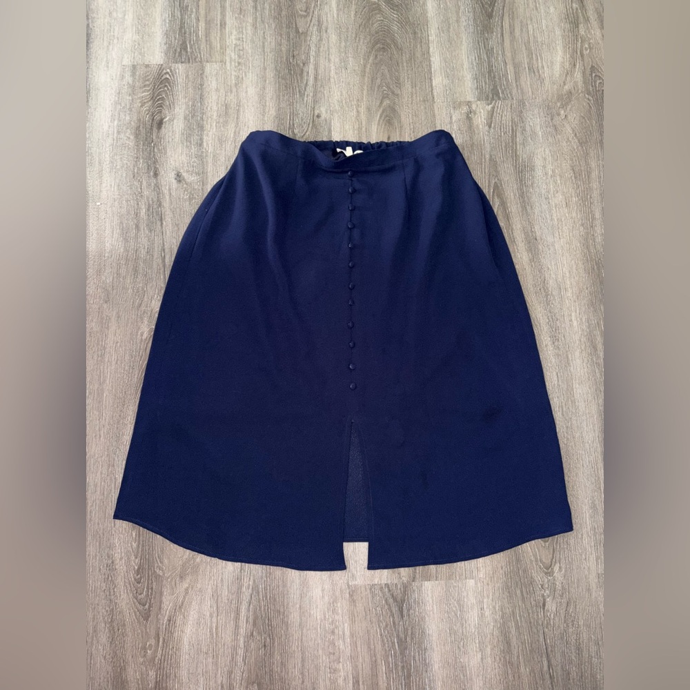 Monteau - Navy Button Skirt